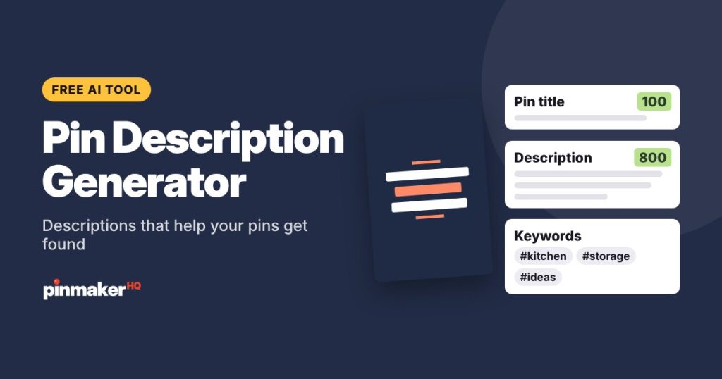 Pin Description Generator: Descriptions that help your pins get found