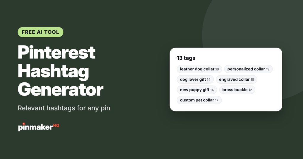 Pinterest Hashtag Generator: Relevant hashtags for any pin