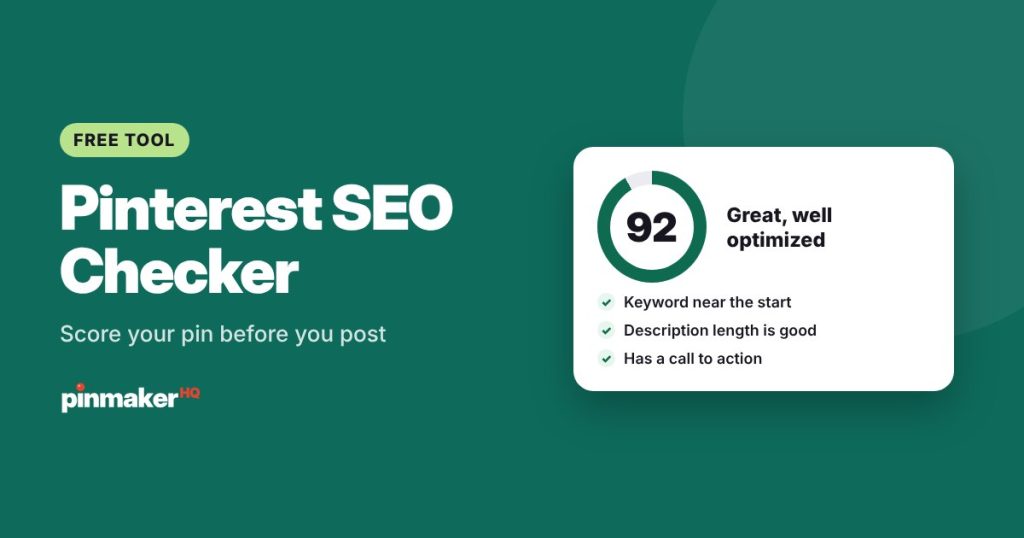 Pinterest SEO Checker: Score your pin before you post